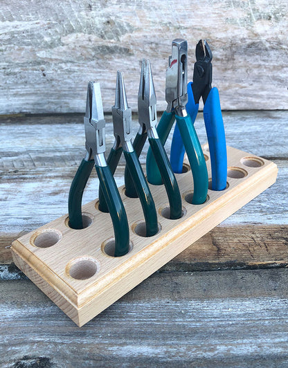 13-3158 = Wood Plier Block for 8 Pliers