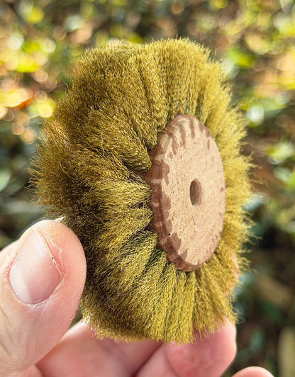 16-44X = Brass Crimped Wire Wood Hub Brushes