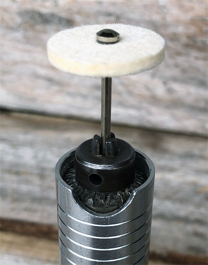 17-371 =  Felt Midget Buff 1'' Hard Square Edge Wheel (Pkg of 25)