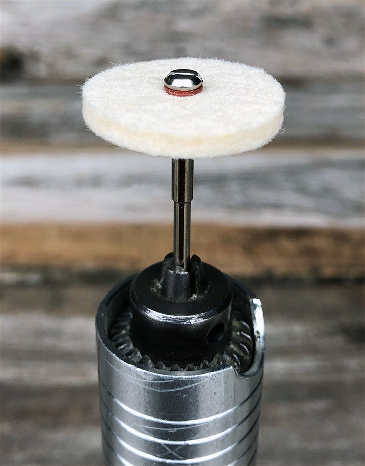 17-376 = Felt Midget Buff 1'' Soft Square Edge Wheel (Pkg of 25)