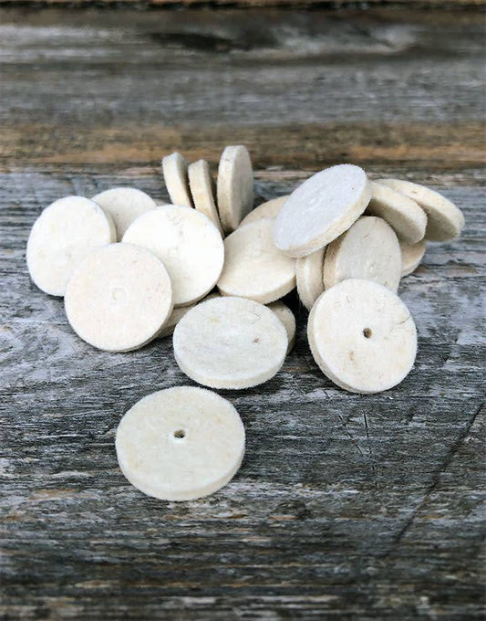 17-365 =  Felt Midget Buff 3/4'' Hard Square Edge Wheel (Pkg of 25)