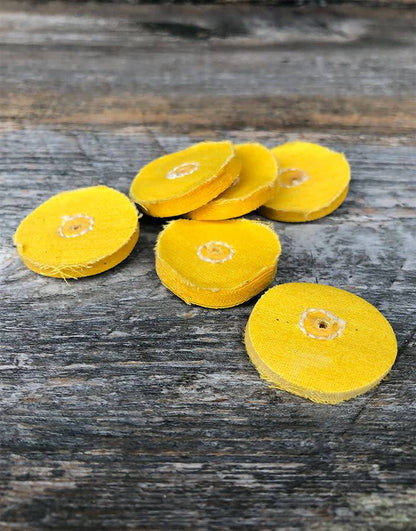 17-550 = Mini Yellow Muslin Buff 1" x 16ply (Pkg of 6)