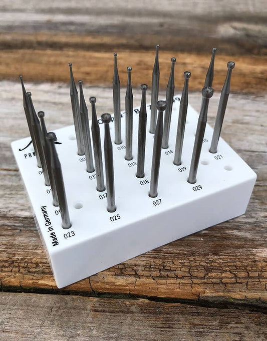 77.2899 = CUP BUR SET TUNGSTEN/VANADIUM (0.8 to 2.9mm) 18pcs