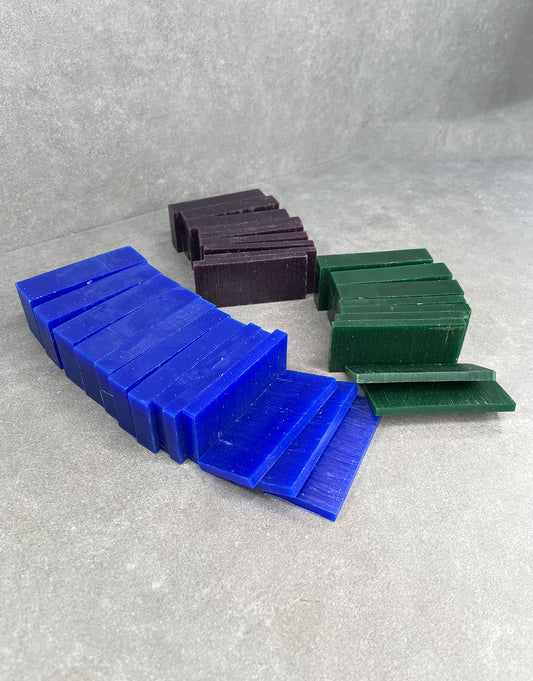 21-0276X = DuMatt Blue Carving Wax Slices