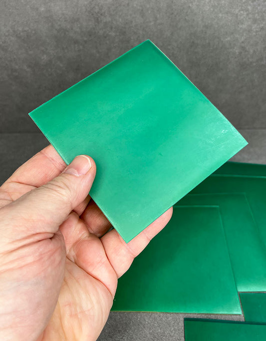 Wax Sheet 4"x4" Firm/Green (Choose Thickness)