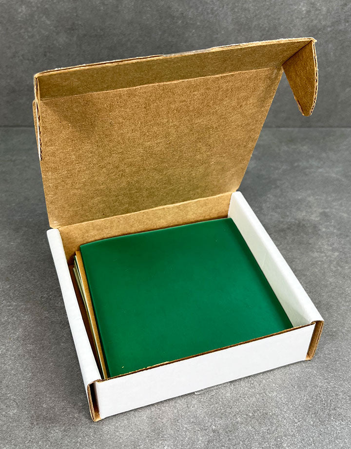 Wax Sheet 4"x4" Firm/Green (Choose Thickness)