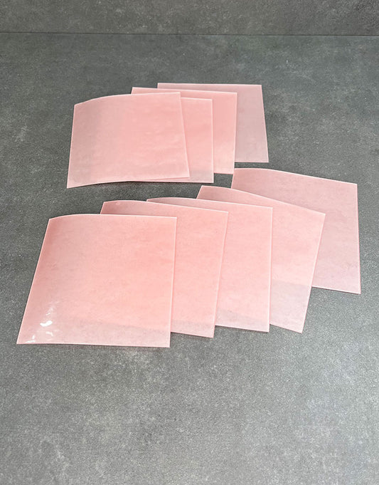 Wax Sheet 4"x4" Soft/Pink (Choose Thickness)