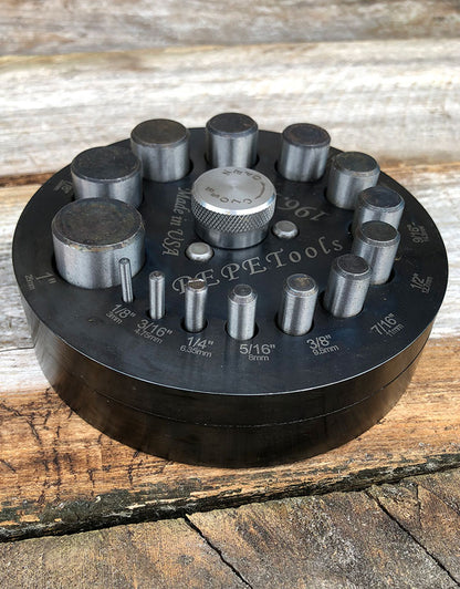 25-198 = Disc Cutter Set of 14 Different 1/8'' to 1'' By PEPE Tools