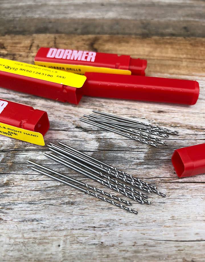 28-0536 = Dormer High Speed Twist Drills (Pkg/10) (Choose Size)