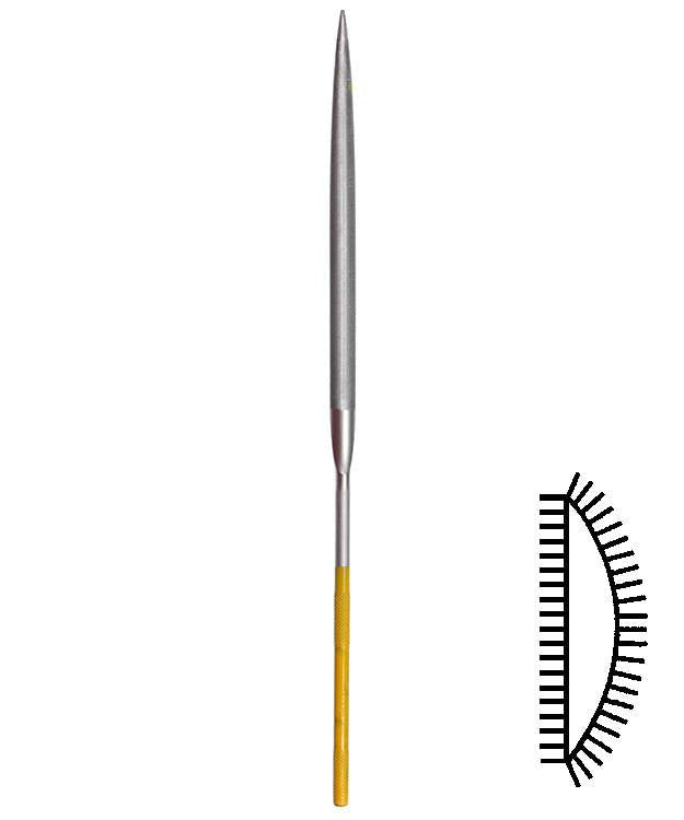 30-108V = Inox 1/2 Round Needle File Cut 2