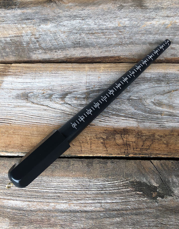 35.0194 = Ring Stick - Black Plastic Grooved