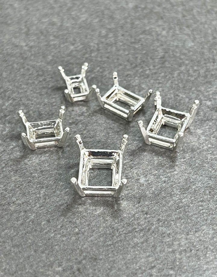 395S = Sterling Emerald Pre-Notched Basket Setting