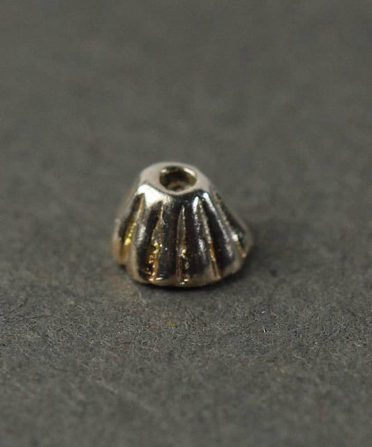 5020S-51 = Bead Cap Sterling Silver Corrugated 3.0mm (Pkg of 10)