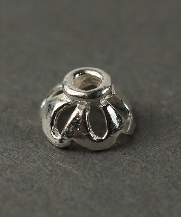 5020S-54 = Bead Cap Sterling Silver Open Design 6.0mm (Pkg of 10)
