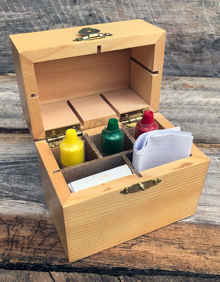 56-919 = Gold Test Kit with 10K, 14K, & 18K Solutions & Test Stone