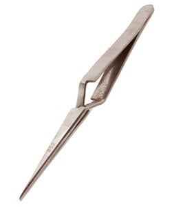 57.0492 = GENERAL PURPOSE TWEEZER with CROSS LOCK and SHARP TIPS