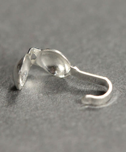 580S-10 = Clam Shell Bead Tips Sterling Silver (Pkg of 20)