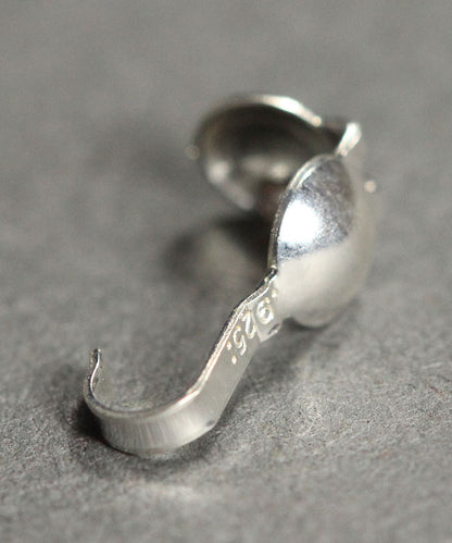 580S-10 = Clam Shell Bead Tips Sterling Silver (Pkg of 20)