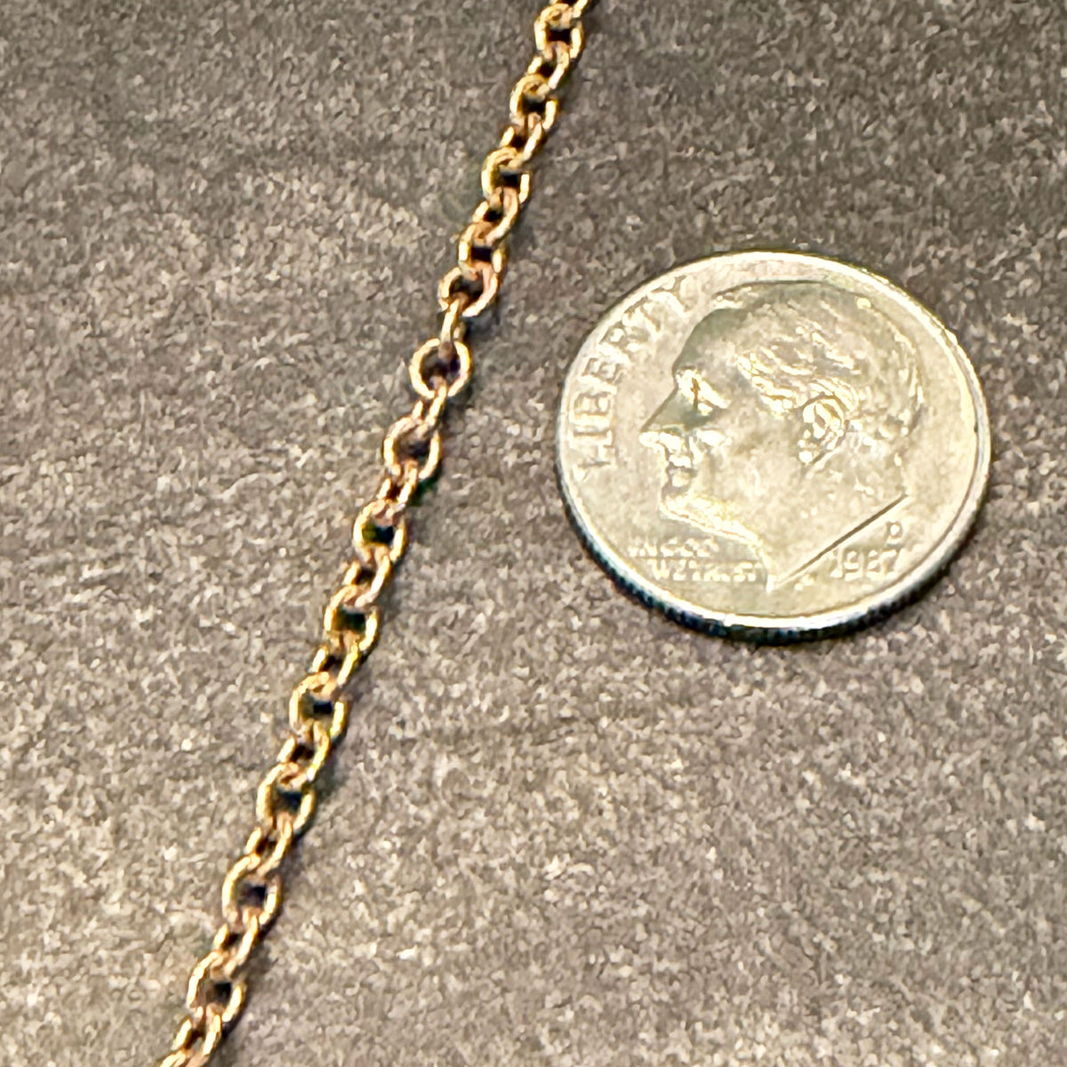 800BR-07 = Brass Round Cable Chain 2.5mm wide (FOOT)
