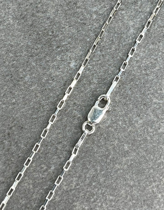 800S-01 = Sterling Long Box Chain 1.1mm