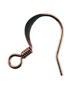 803CU-06 = Copper Earwire with Loop and Coil .025'' Wire (Pkg of 50)