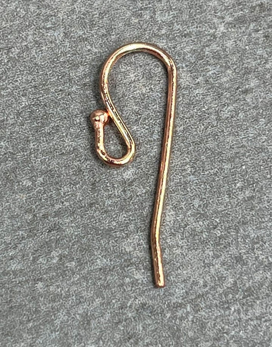 803CU-07 = Copper Earwire with Loop and 1mm Bead (Pkg of 20)