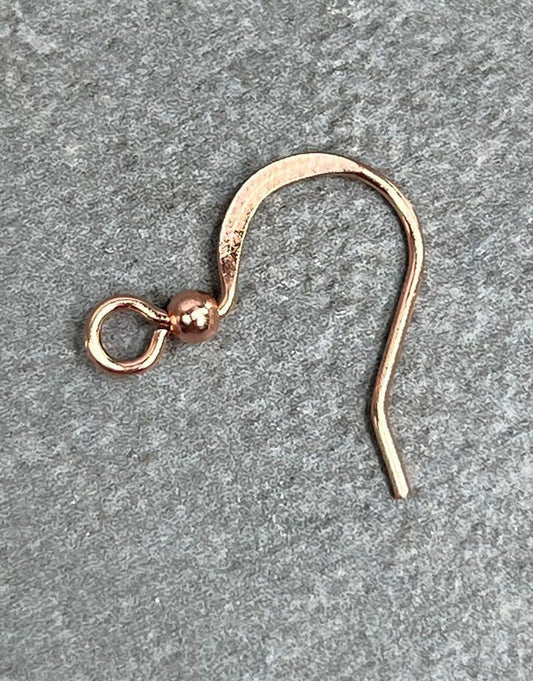 803CU-15 = Copper Earwire with Loop and 3mm Bead (Pkg of 20)