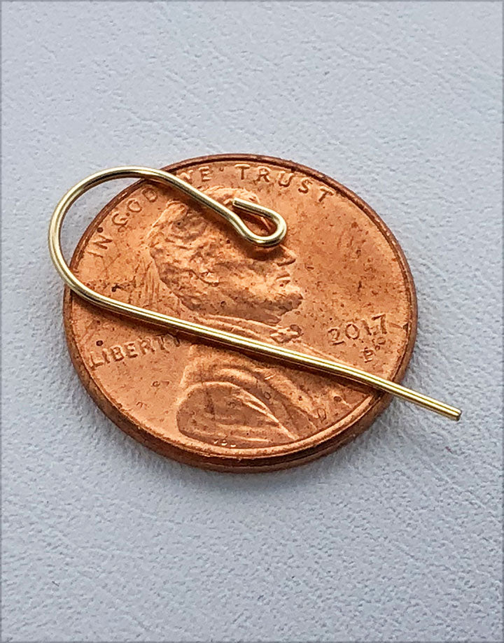 803F-07 = Gold Filled Earwire with Loop End 0.027'' Wire (Pkg of 10)