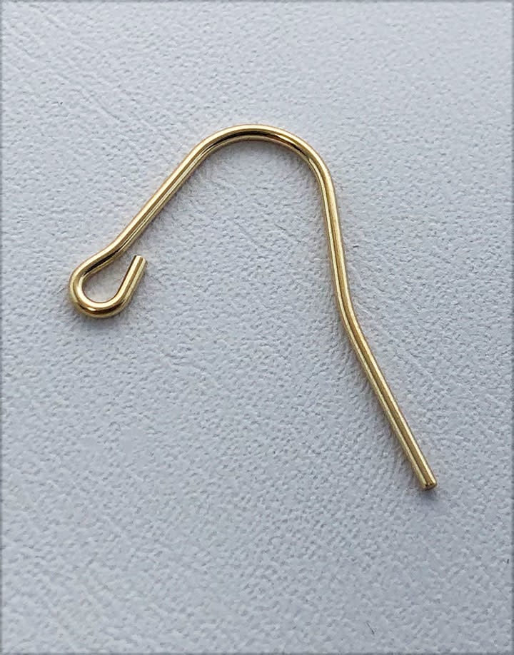 803F-08 = Gold Filled Earwire with Loop End 0.029'' Wire (Pkg of 10)