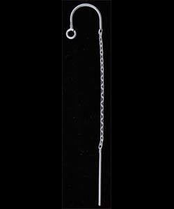 803S-53 = Ear Thread Cable Chain ''U'' Wire withJum Ring Sterling Silver (each)