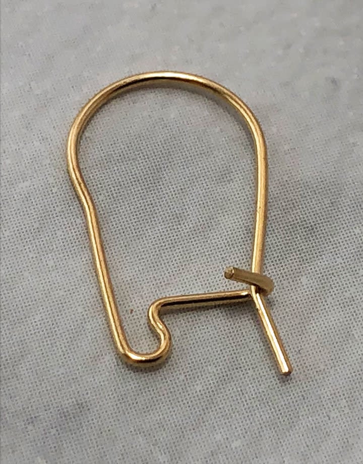 804F-02 = Gold Filled Kidney Earwire .022'' Wire (Pkg of 6)