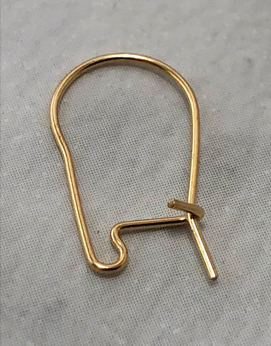 804F-02 = Gold Filled Kidney Earwire .022'' Wire (Pkg of 6)
