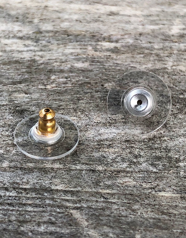 909C-82 = Comfort Clutch Earring Backs Yellow Base Metal (Pkg of 100)