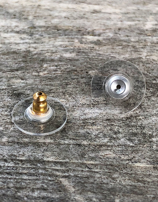 909C-82 = Comfort Clutch Earring Backs Yellow Base Metal (Pkg of 100)