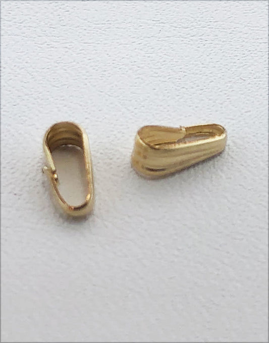 910F-12 = Gold Filled Clip On Bail - 2.5mm Opening (Pkg of 10)