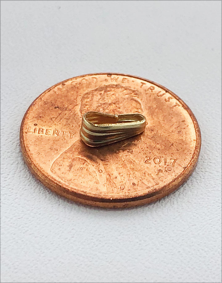 910F-12 = Gold Filled Clip On Bail - 2.5mm Opening (Pkg of 10)