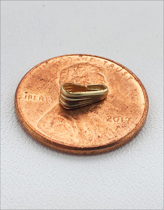 910F-12 = Gold Filled Clip On Bail - 2.5mm Opening (Pkg of 10)