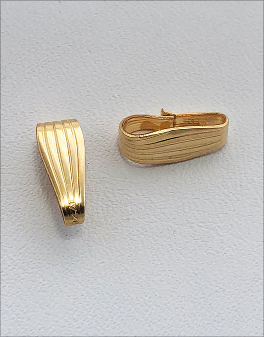 910F-14 = Gold Filled Clip On Bail - 3.1mm Opening (Each)