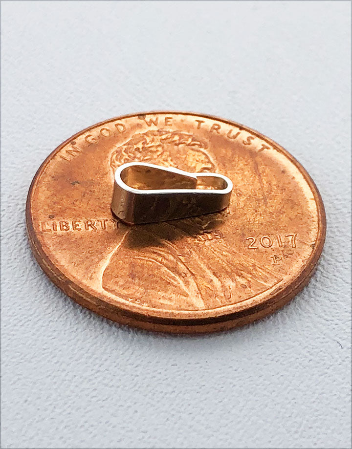 910S-16 = Sterling Silver Clip On Bail 2.8mm Opening 7.5mm Height (Pkg of 10)
