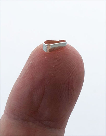 910S-16 = Sterling Silver Clip On Bail 2.8mm Opening 7.5mm Height (Pkg of 10)