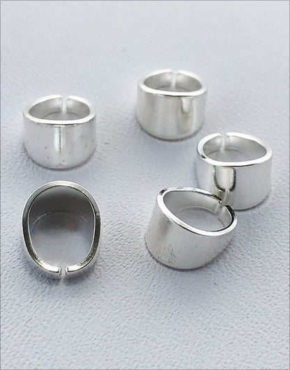 910S-23 = Sterling Silver Split Bail 7.6 x 4.9mm (Pkg of 5)