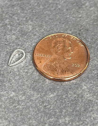 910S-25 = Sterling Silver Split Bail 7 x 2mm (Pkg of 10)