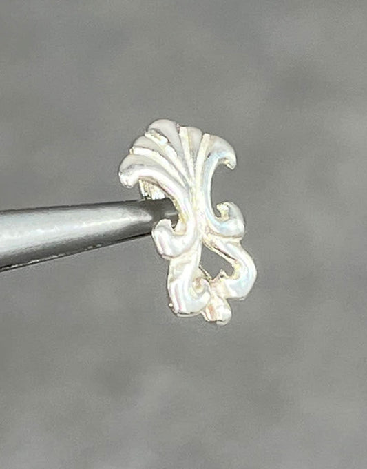 910S-50 = Sterling Silver Loop Bail with Fleur de Lis (Each)