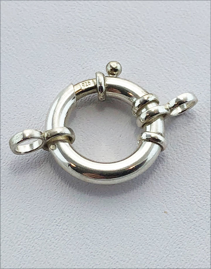 911S-39 = Sterling Silver Spring Ring Jumbo 16 x 3mm (Each)