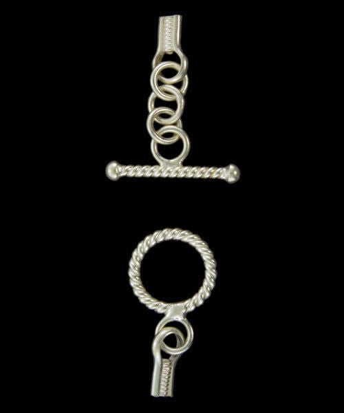 911S-74 = STERLING SILVER EZ-CRIMP TOGGLE SET