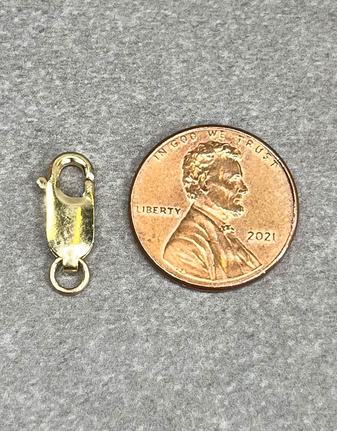 912-2X = Lobster Clasp with Jump Ring 10KY Gold
