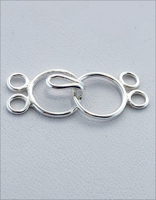 916S-02 = STERLING SILVER CLASP CIRCLE with 2 RING 9mm (EACH)
