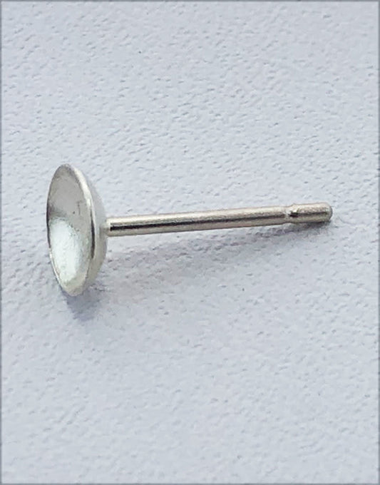 964S-45 = Sterling Silver Earring Post & 4mm Cup with 030x3/8'' Post (Pkg of 4)