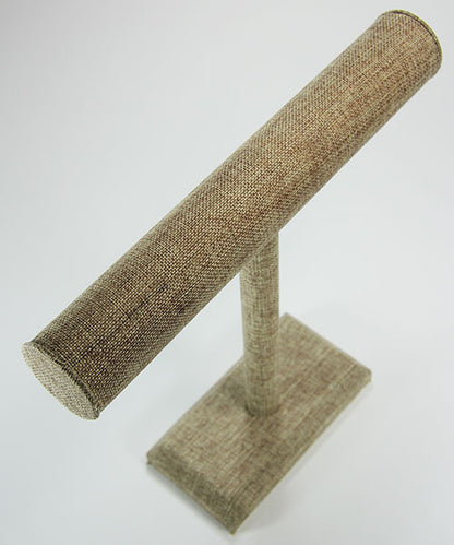 DCH3193 = Burlap Necklace T-Bar 11-3/4" H