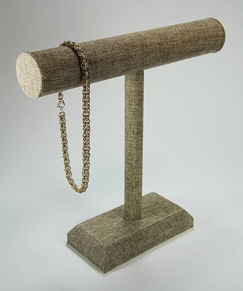 DCH3193 = Burlap Necklace T-Bar 11-3/4" H